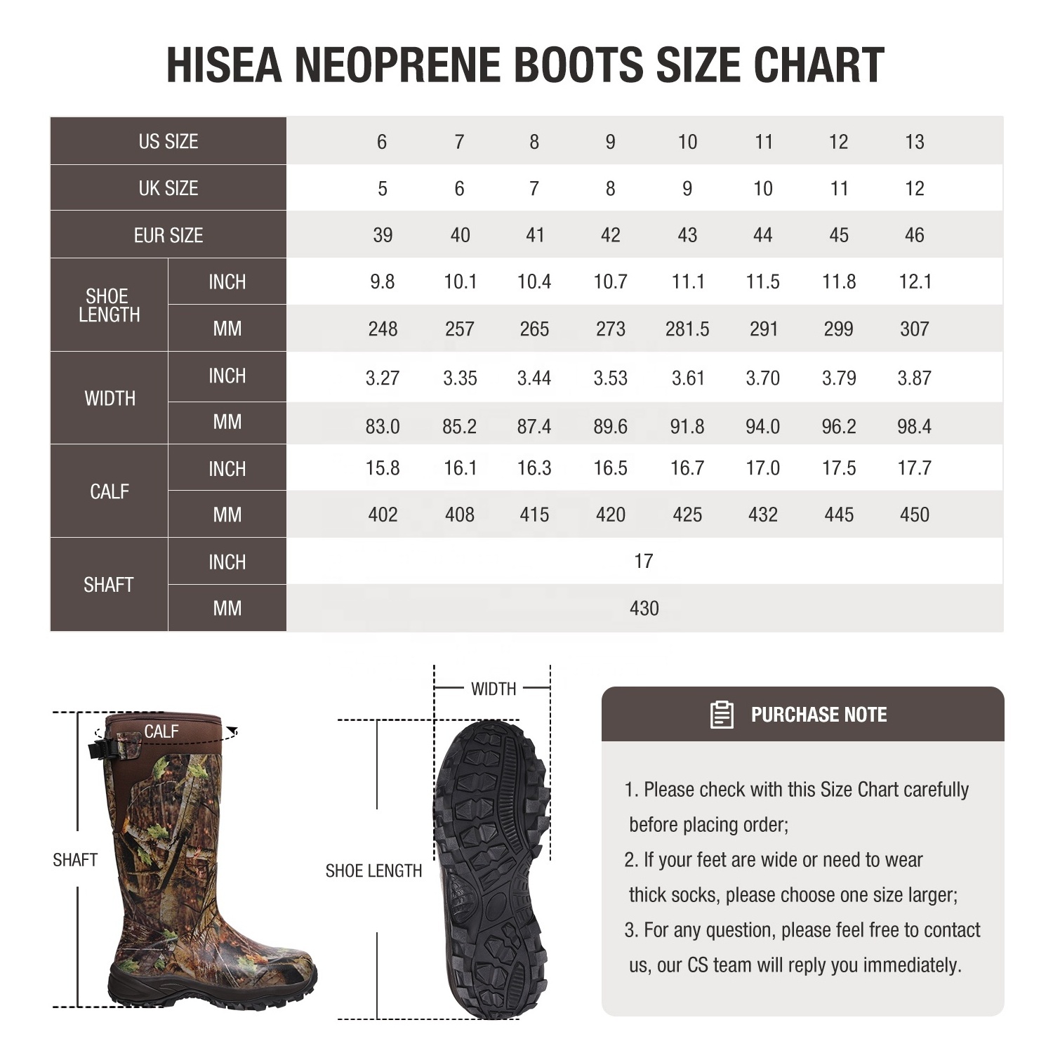 Hunting Boots for Men Waterproof Insulated Rubber Rain Boots Neoprene Muck Mens Boots