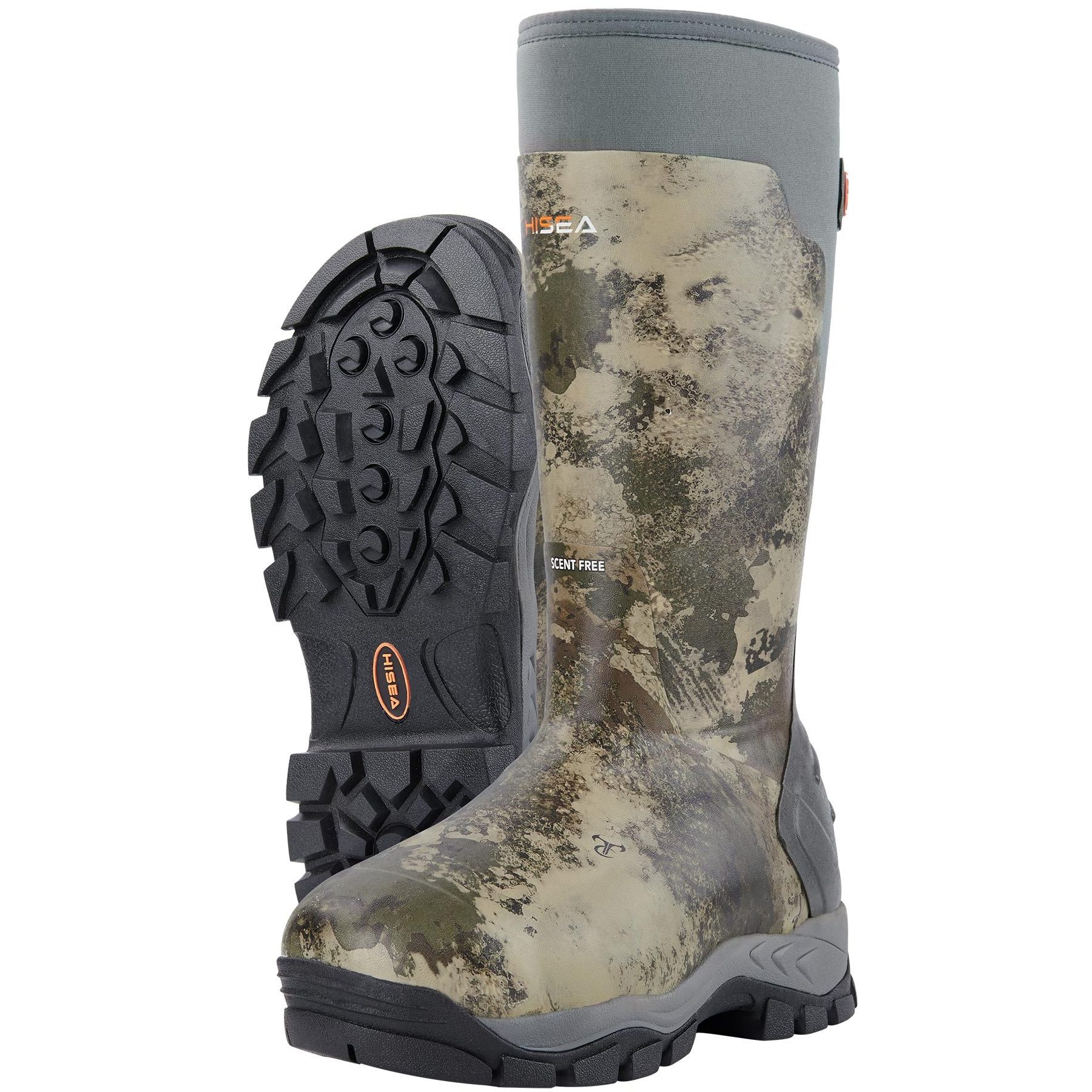 HISEA Apollo Pro 800G Insulated Hunting Boots Waterproof Durable Rubber Mud Boots with Arctic Grip Outsole