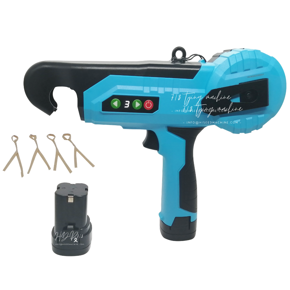 Electric vine tying machine HDP718 Electric Tying Tool, Electric Tapener, Battery Powered Hand-Held Twist Tie Machine