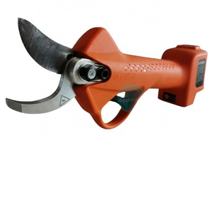 Lithium ion battery powered garden electric pruning shears adjustable cutting diameter vineyards electrical branch scissors