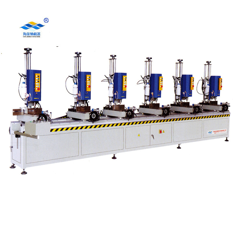 high efficiency aluminum profile mounting holes multi head drilling machine