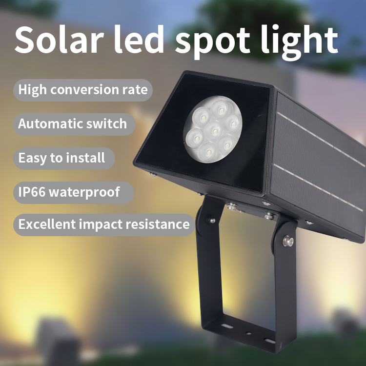 Hishie Smart Control System IP66 LED Solar garden spot Lights Outdoor Solar Lawn spot pathway Lights