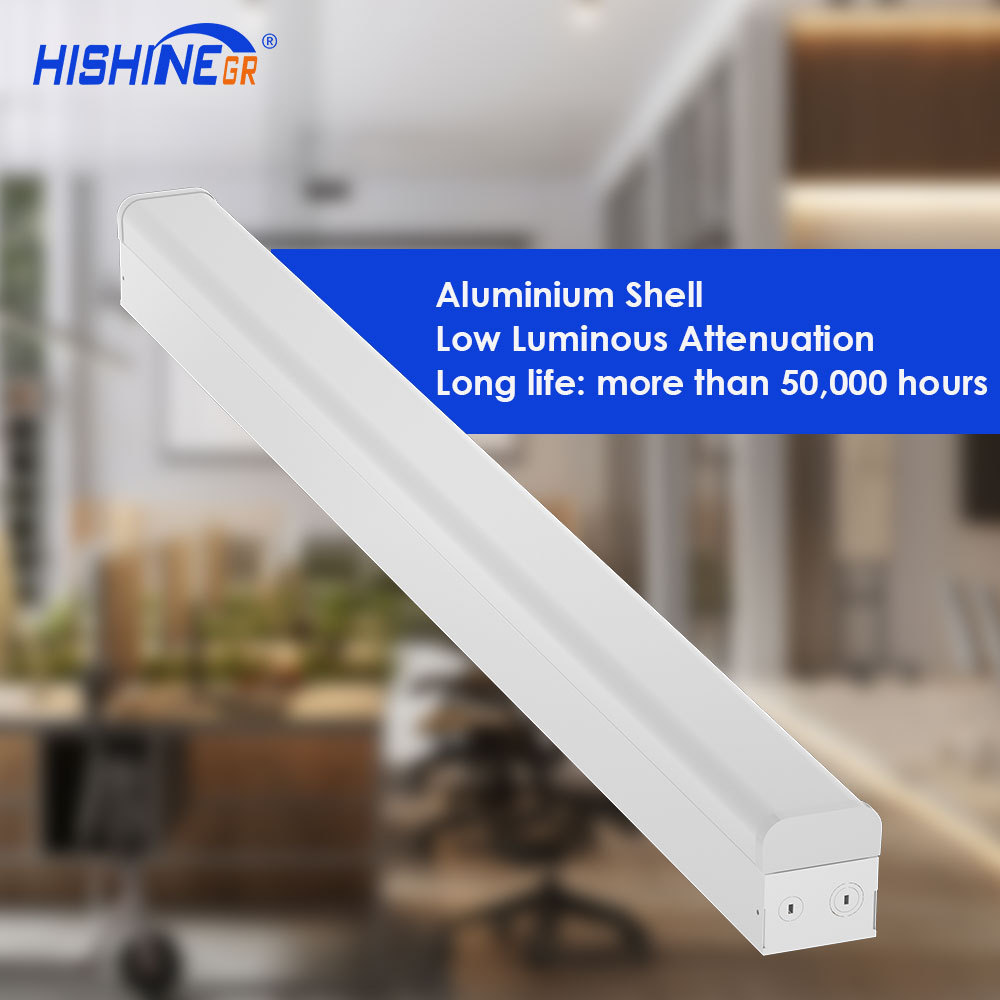 Hishine 4F80W-PCA-X1 Modern Office LED Pendant Linear Lamp Flush Mount Ceiling Hanging Lighting Library LED Batten Strip Light