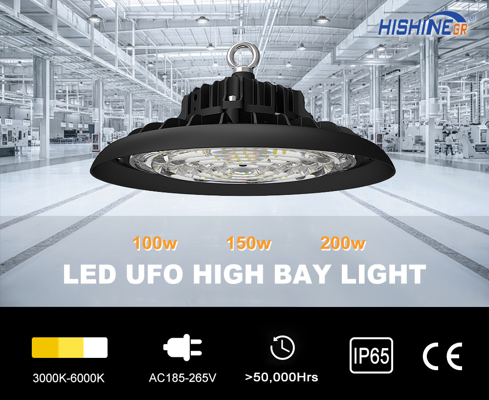 Cheaper 250W UFO high bay light IP65  led high bay light fixture for Commercial Shop Lights Workshop Garage Factory