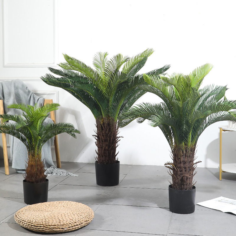 Cheap Price Artificial Plant Outdoor Large Plastic Leaves Artificial Palm Tree For Home Hotel Office Decoration