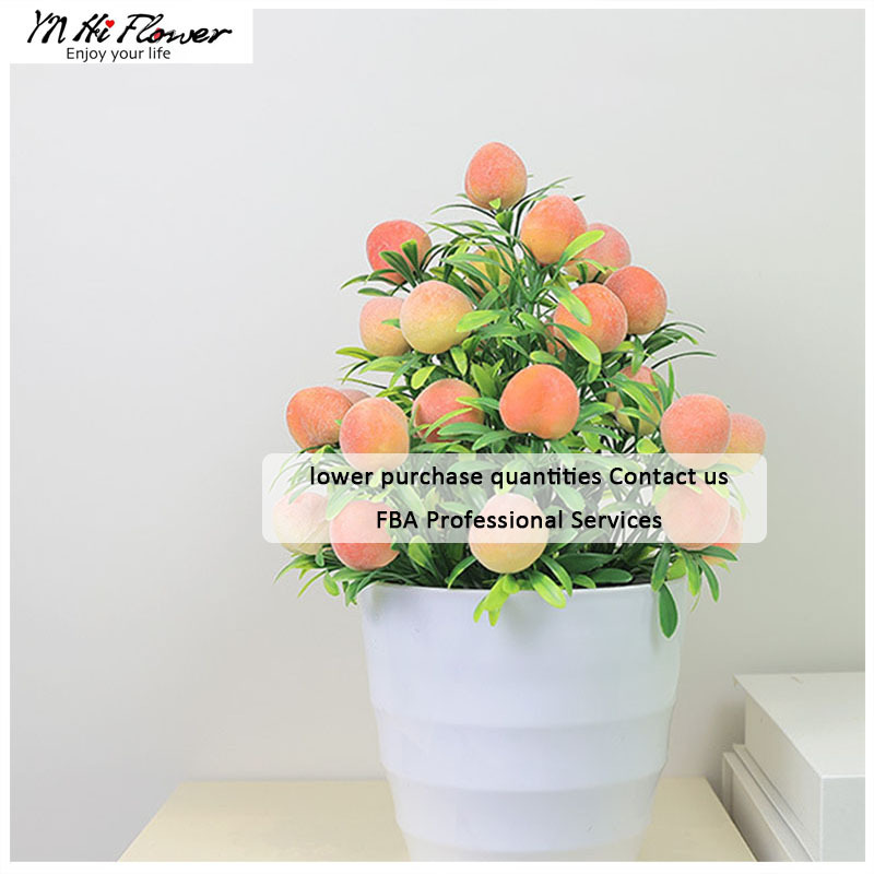 Factory Wholesale Small Bonsai Plastic Plants Foam Fruit Tabletop Decoration Small Pot Kitchen Decoration