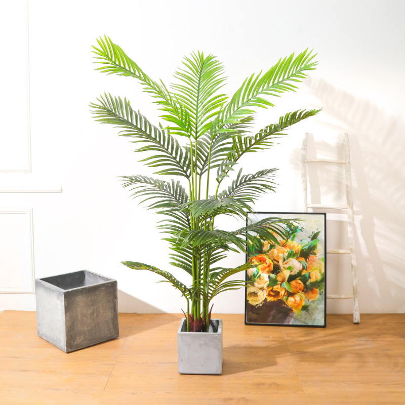 Cheap Price Artificial Plant Outdoor Large Plastic Leaves Artificial Palm Tree For Home Hotel Office Decoration