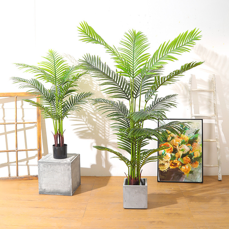 Cheap Price Artificial Plant Outdoor Large Plastic Leaves Artificial Palm Tree For Home Hotel Office Decoration