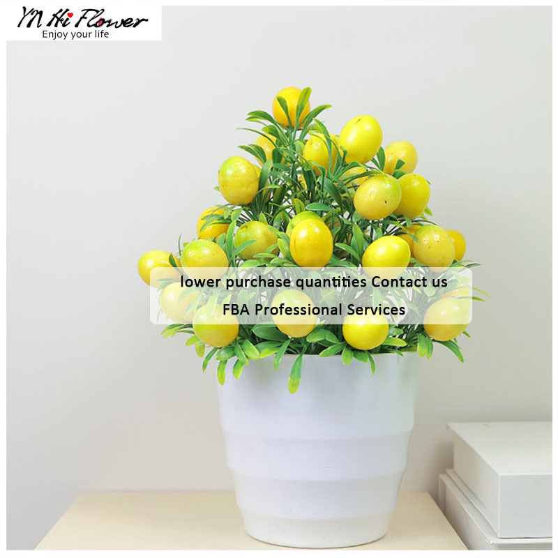 Factory Wholesale Small Bonsai Plastic Plants Foam Fruit Tabletop Decoration Small Pot Kitchen Decoration