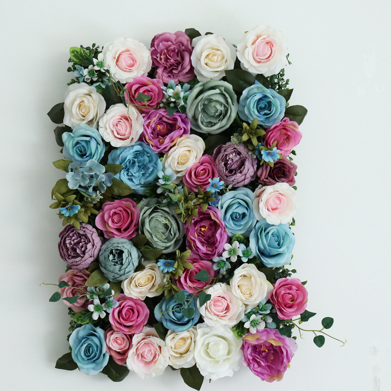 Custom 3D Flower Runner Wedding Artificial Silk Flower Wall Panel Backdrop Artificial Decorative Flowers For Wedding Wall