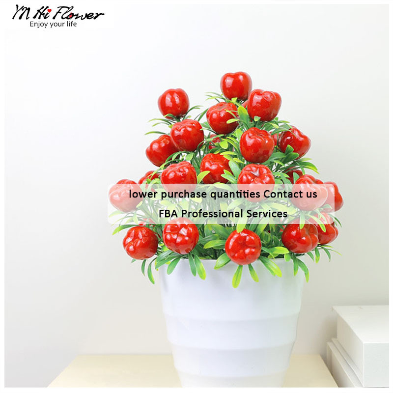 Factory Wholesale Small Bonsai Plastic Plants Foam Fruit Tabletop Decoration Small Pot Kitchen Decoration