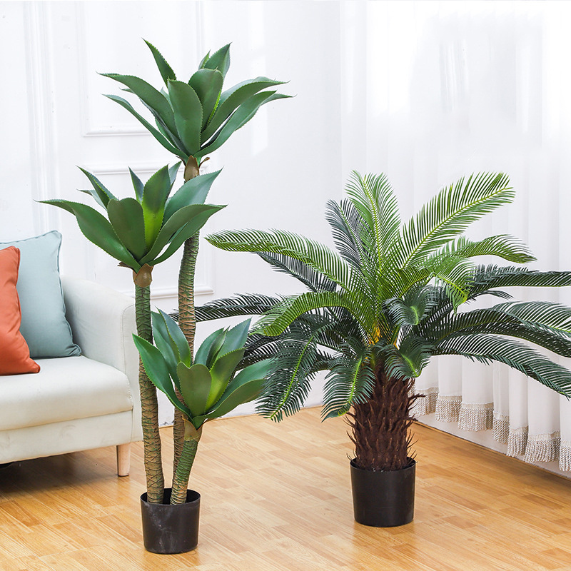 Cheap Price Artificial Plant Outdoor Large Plastic Leaves Artificial Palm Tree For Home Hotel Office Decoration