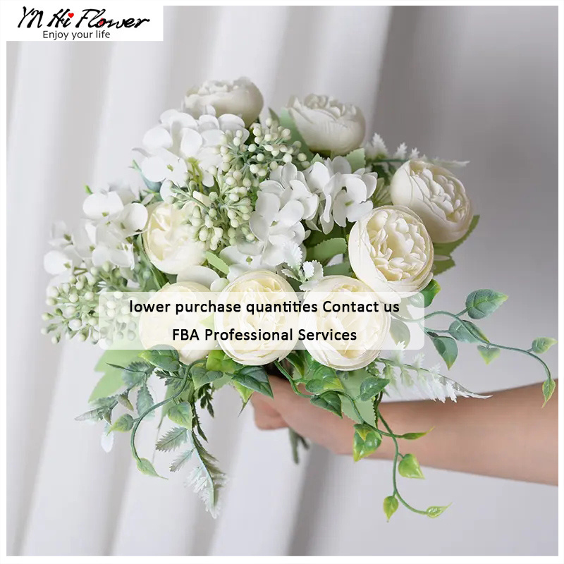 Hot Sell Peony Artificial Flowers Wedding Supplies Artificial Silk Flower Peony Bouquet Decorative Flowers Valentines Day Gift