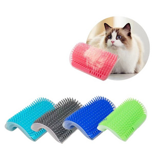 Hot Selling PP Self Grooming Brush For Cats Wall Corner Massage Cat Combs Brush Corner Scratcher Rubbing Pet Supply