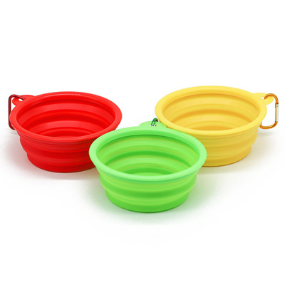 OEM/ODM Outdoor Travel  Bpa Free Food Grade Silicone Portable Collapsible Pet Cat Dog Water Feeding Bowl For Hiking