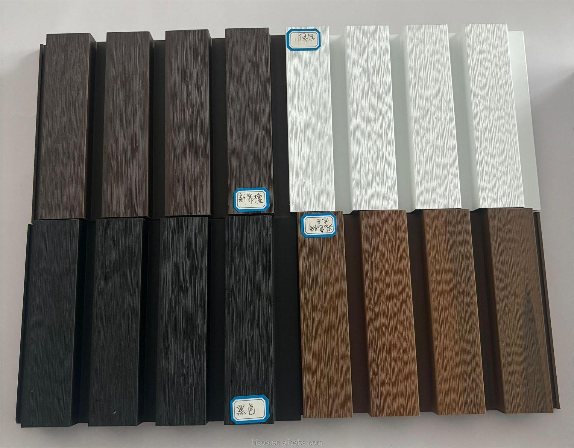 Hisoa WPC co-extrusion wall board cladding plastic wood composite ceiling boards outdoor indoor wpc decking