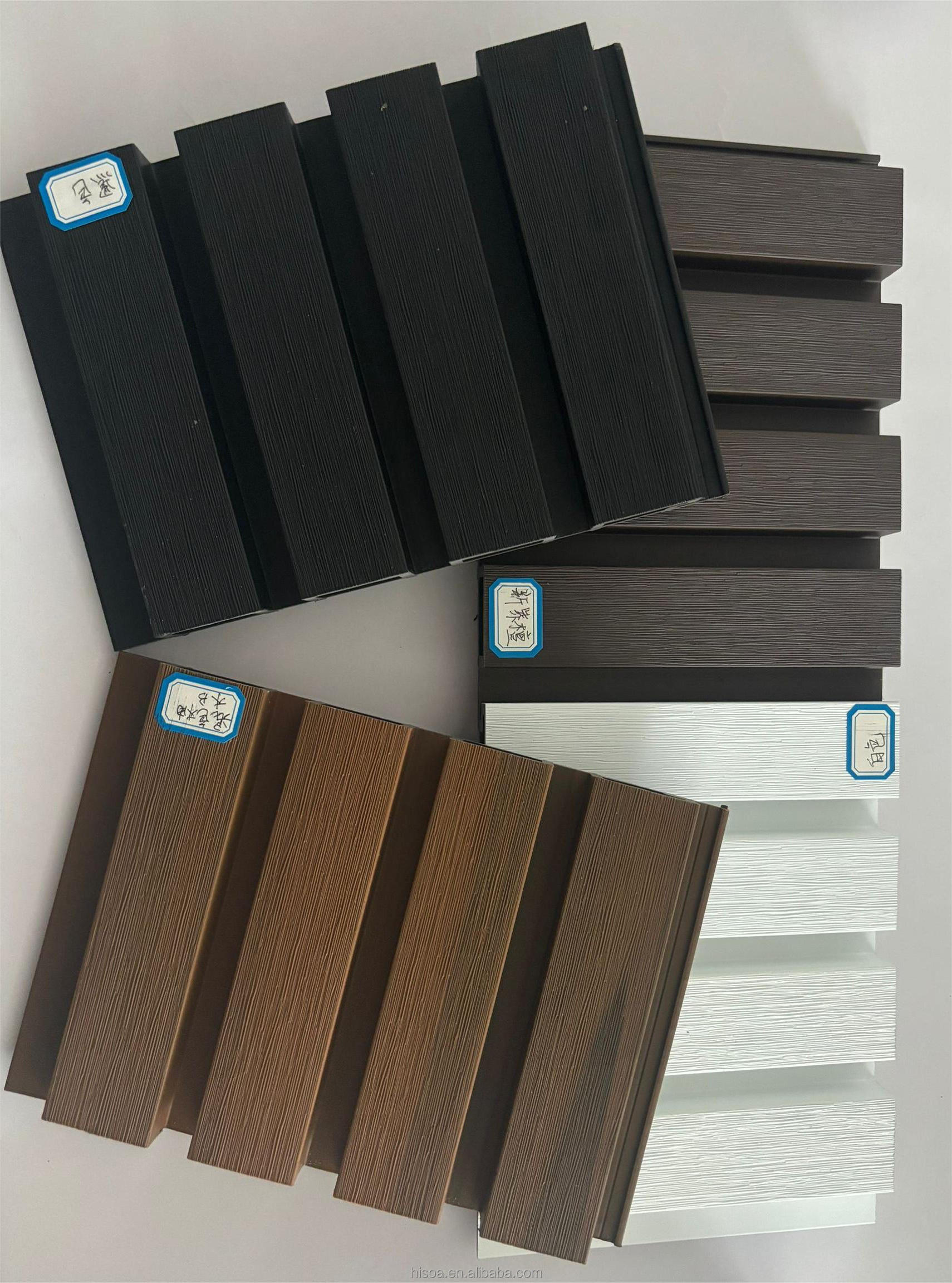 Hisoa WPC co-extrusion wall board cladding plastic wood composite ceiling boards outdoor indoor wpc decking