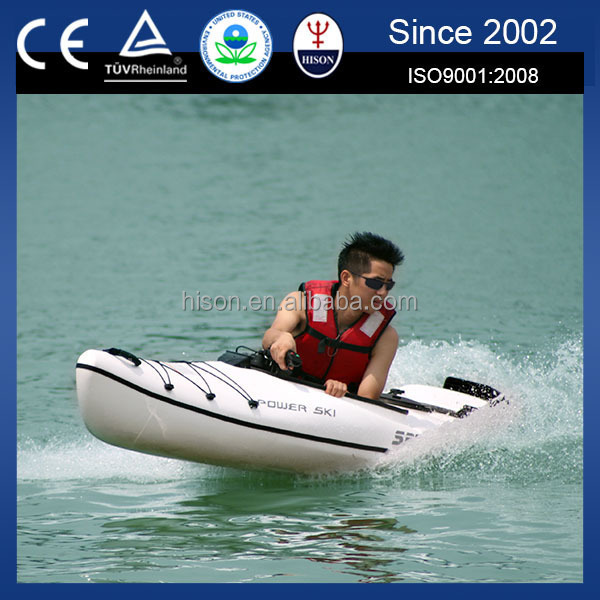 New In 2021 Hot Sale Hison 4 Stroke Jet Engine Powered Canoe Pwc Joint Fishing Kayak With Electric Trolling Motor