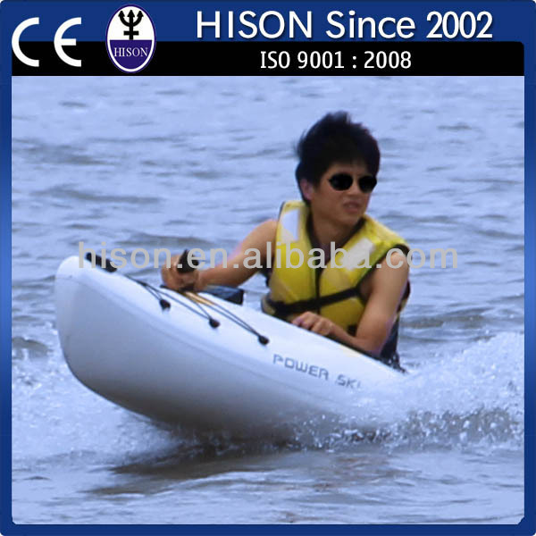 New In 2021 Hot Sale Hison 4 Stroke Jet Engine Powered Canoe Pwc Joint Fishing Kayak With Electric Trolling Motor