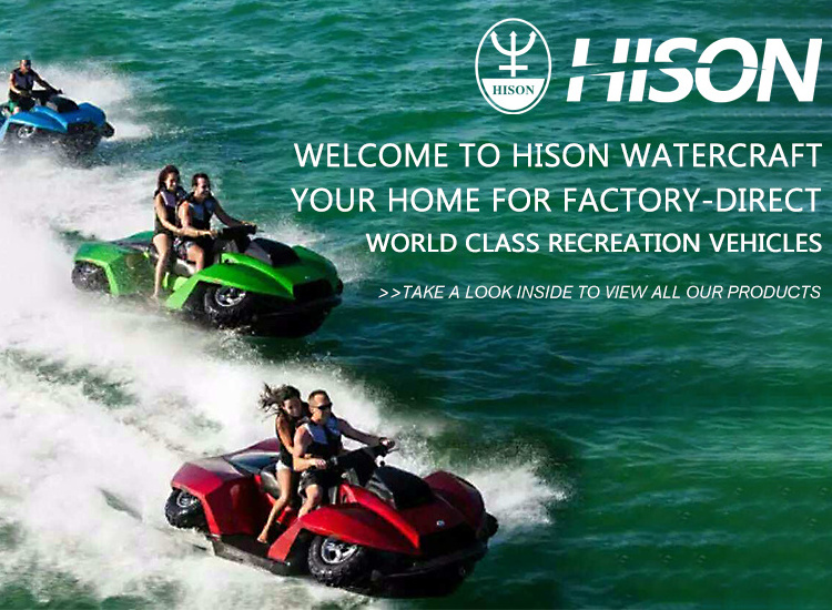 Original And Affordable Hison Jet Ski Boat 4-stroke Amphibious Atv Quadski Amphibious Four-wheel Jet Ski