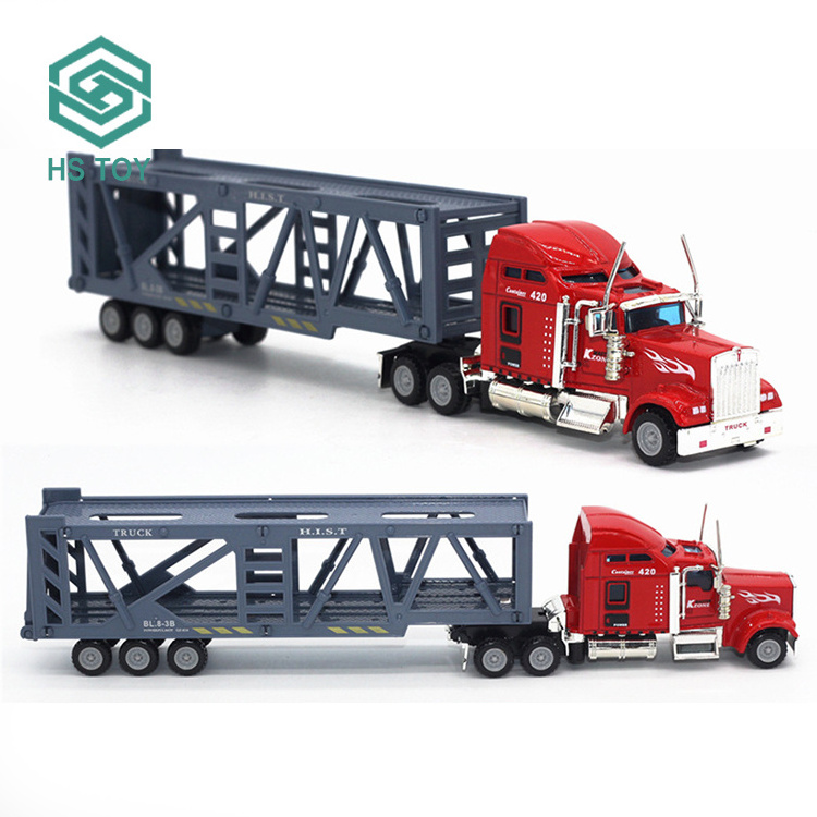 HS 1 64 Scale Free Wheel Die Cast Shipping Container Trucks Models Container Trucks Car Toyz With Logo