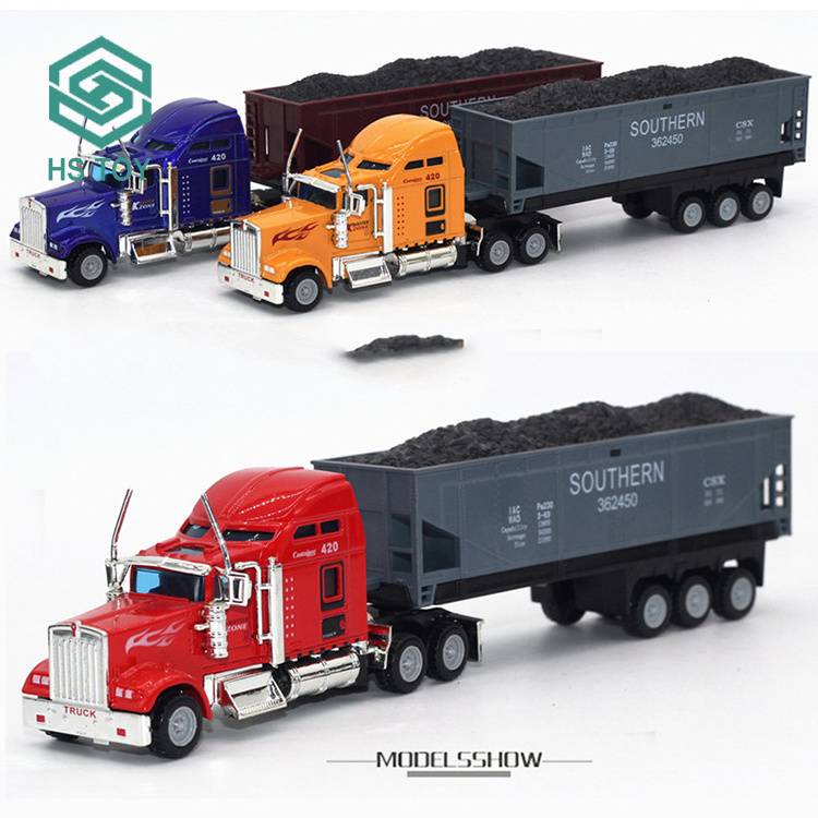 HS 1 64 Scale Free Wheel Die Cast Shipping Container Trucks Models Container Trucks Car Toyz With Logo