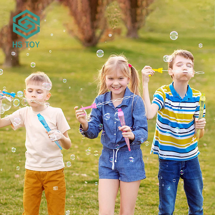 HS 24 PCS Umbrella Shape Plastic Water Soap Maker Pipe Bubble Blowing Toy Sticks Wand For Kids