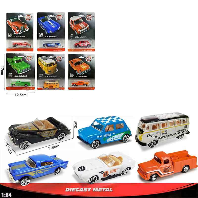 Blister Packaging Promotional Set Simulation Pull Back Racing Toy Vehicles Miniature 1:64 Diecast Car