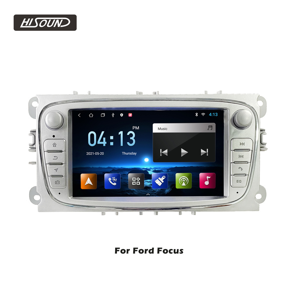 2din car multimedia player with gps wifi EQ touch screen Android car radio For Ford Focus 2015-2016