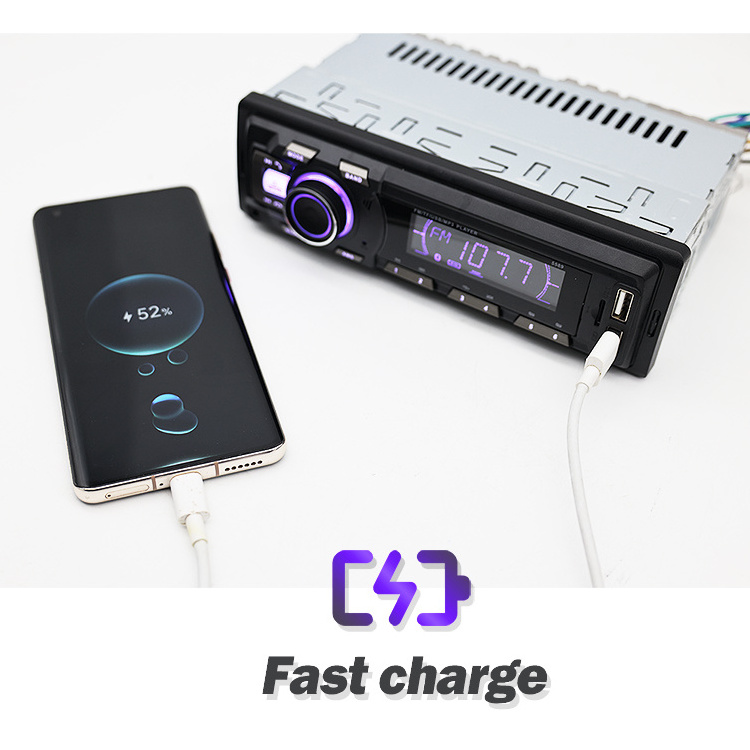 Factory Direct 1 din car stereo audio 12v fast Charging car mp3 player with usb