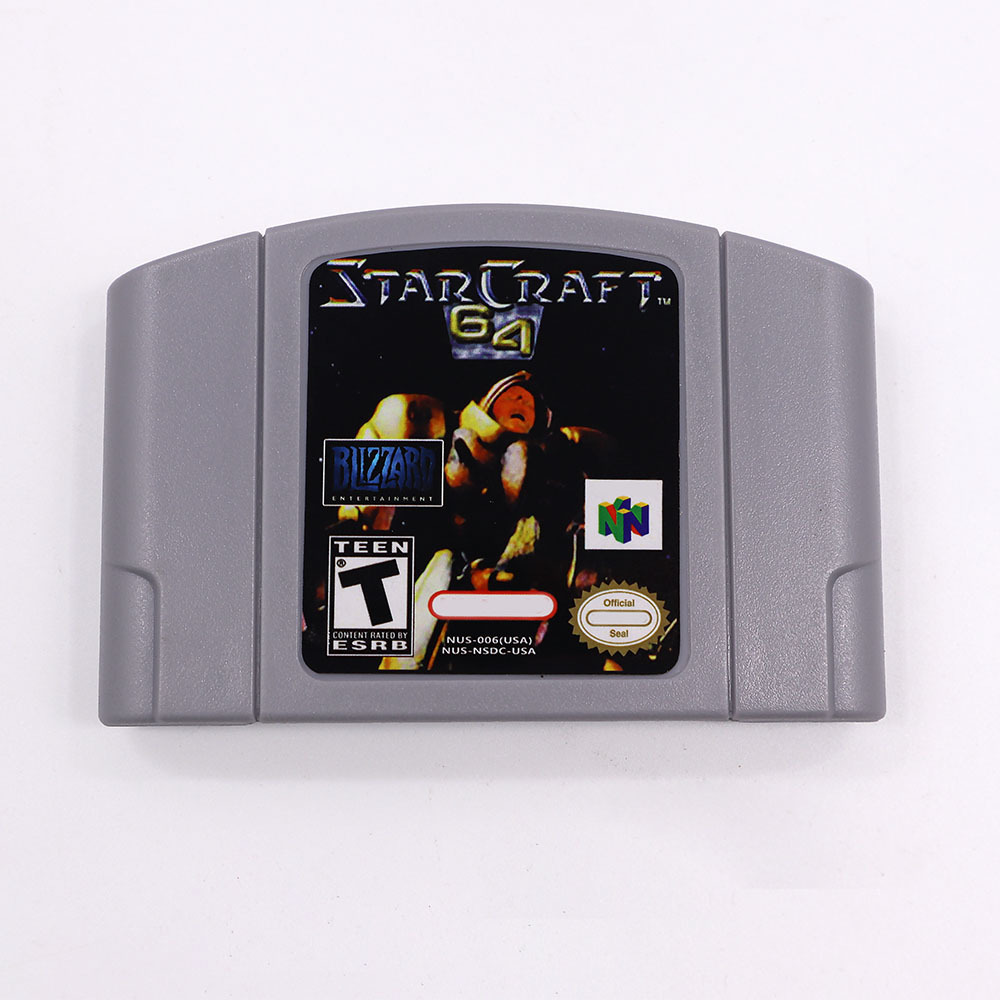 StarCraft game card with game console card for  Nintendo N64 US NTSC version English language