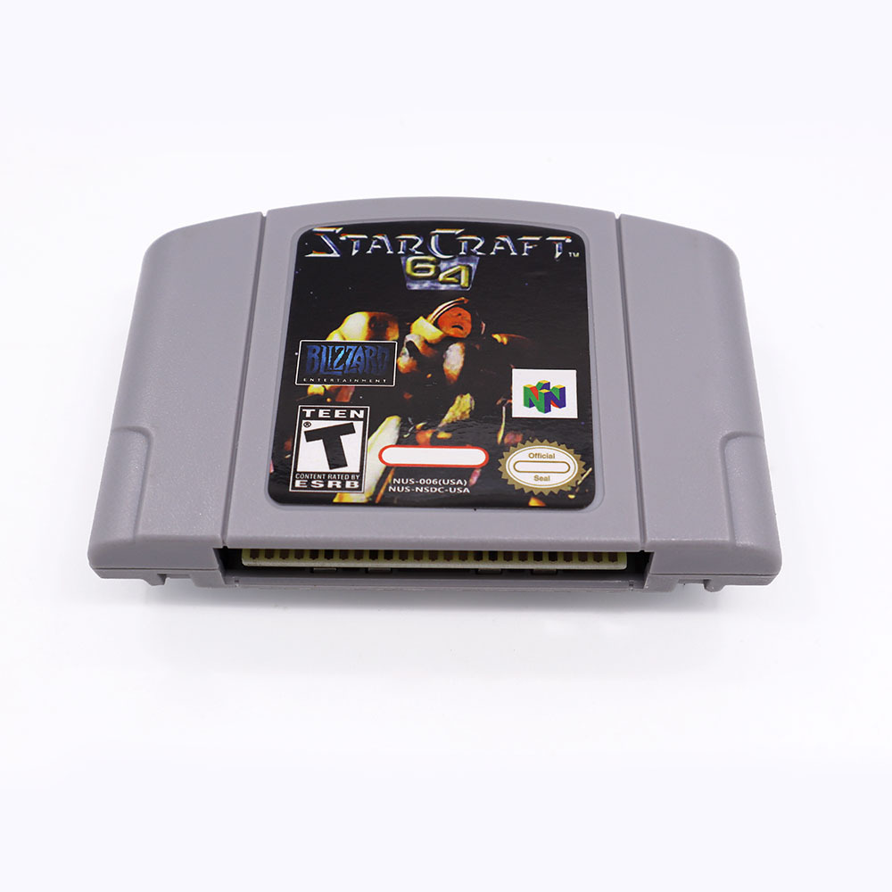 StarCraft game card with game console card for  Nintendo N64 US NTSC version English language