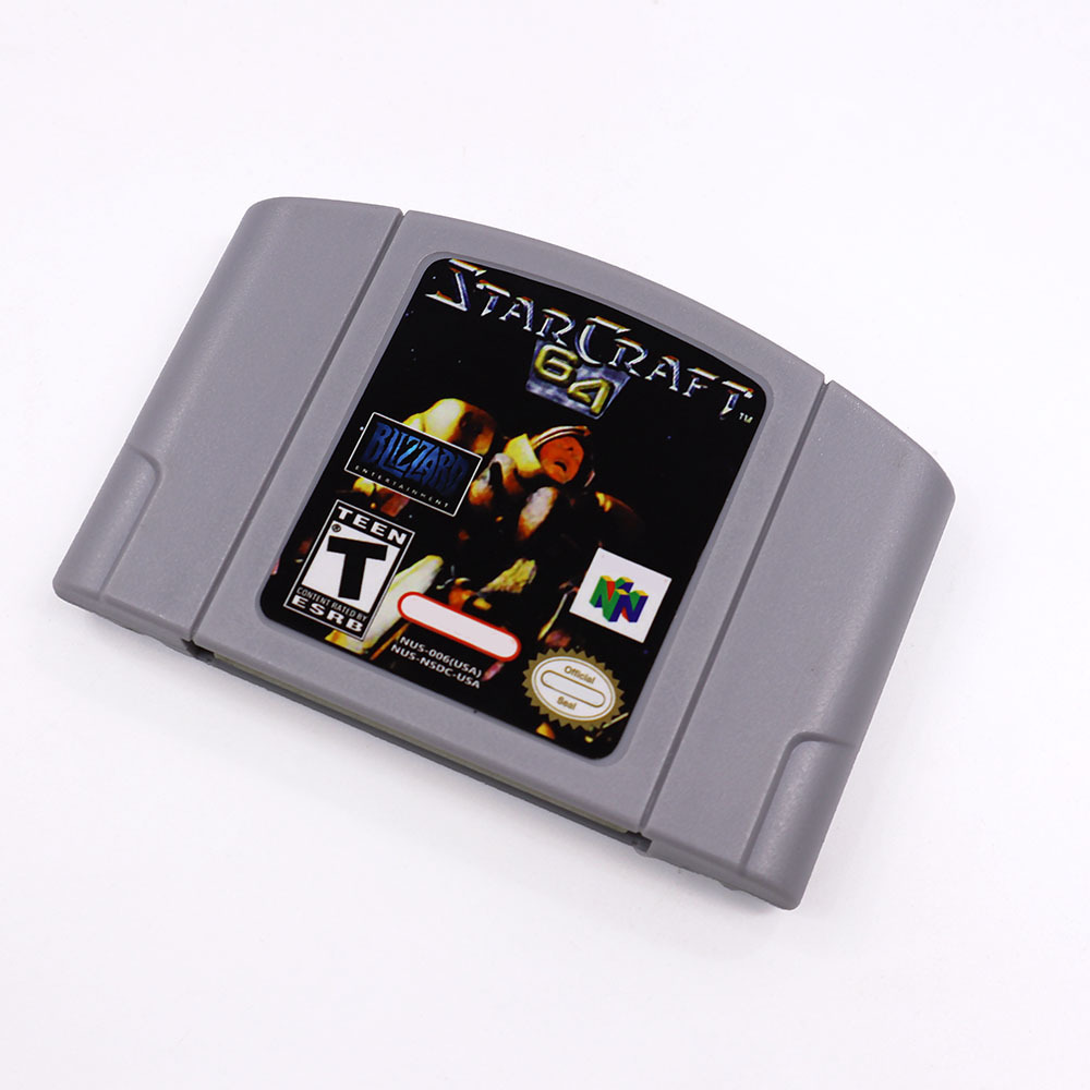 StarCraft game card with game console card for  Nintendo N64 US NTSC version English language