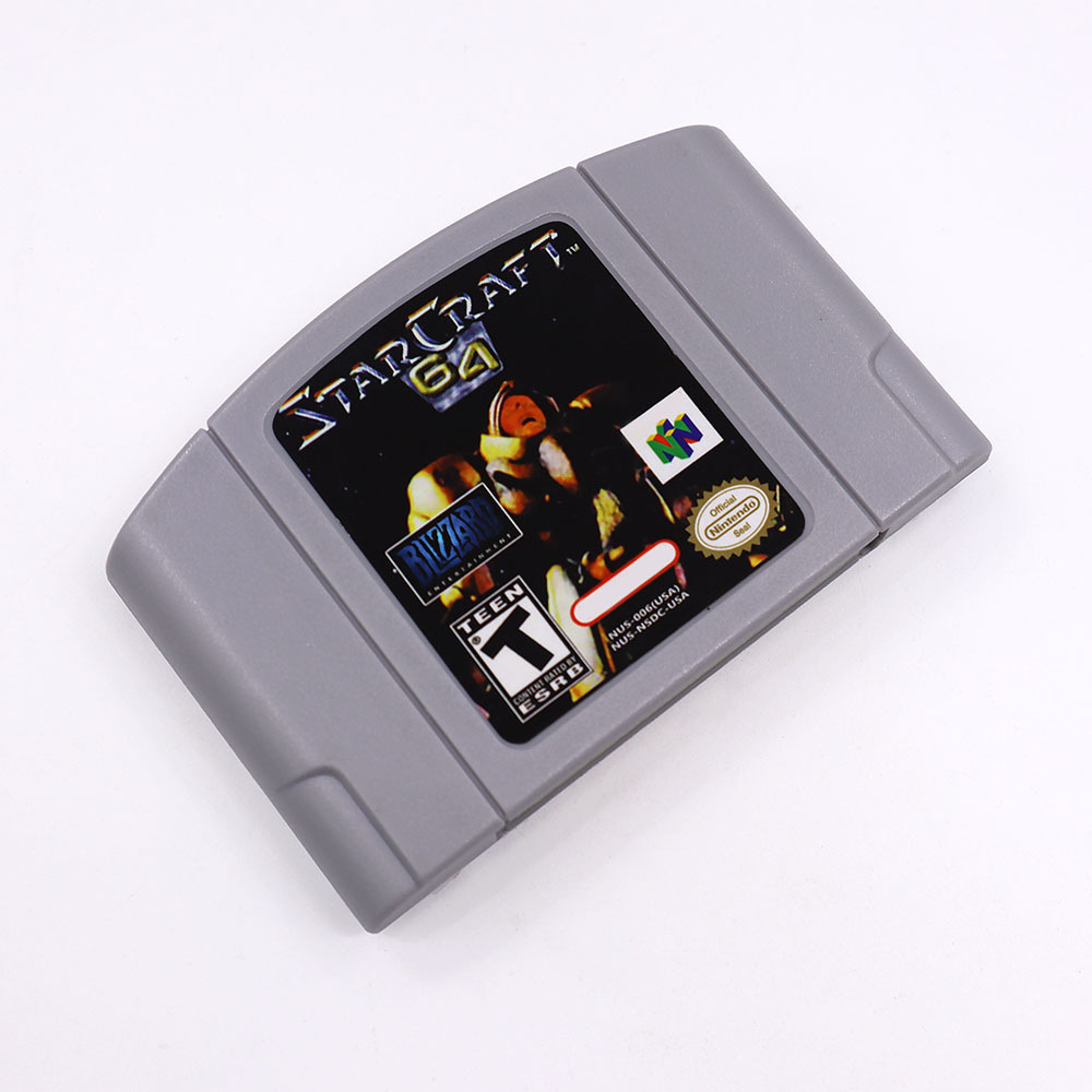 StarCraft game card with game console card for  Nintendo N64 US NTSC version English language