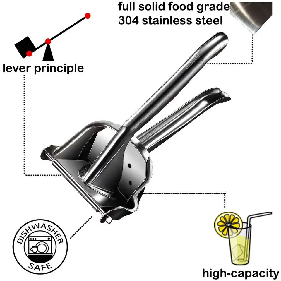 Multifunctional manual juicer squeeze lemon press stainless steel manual juicer