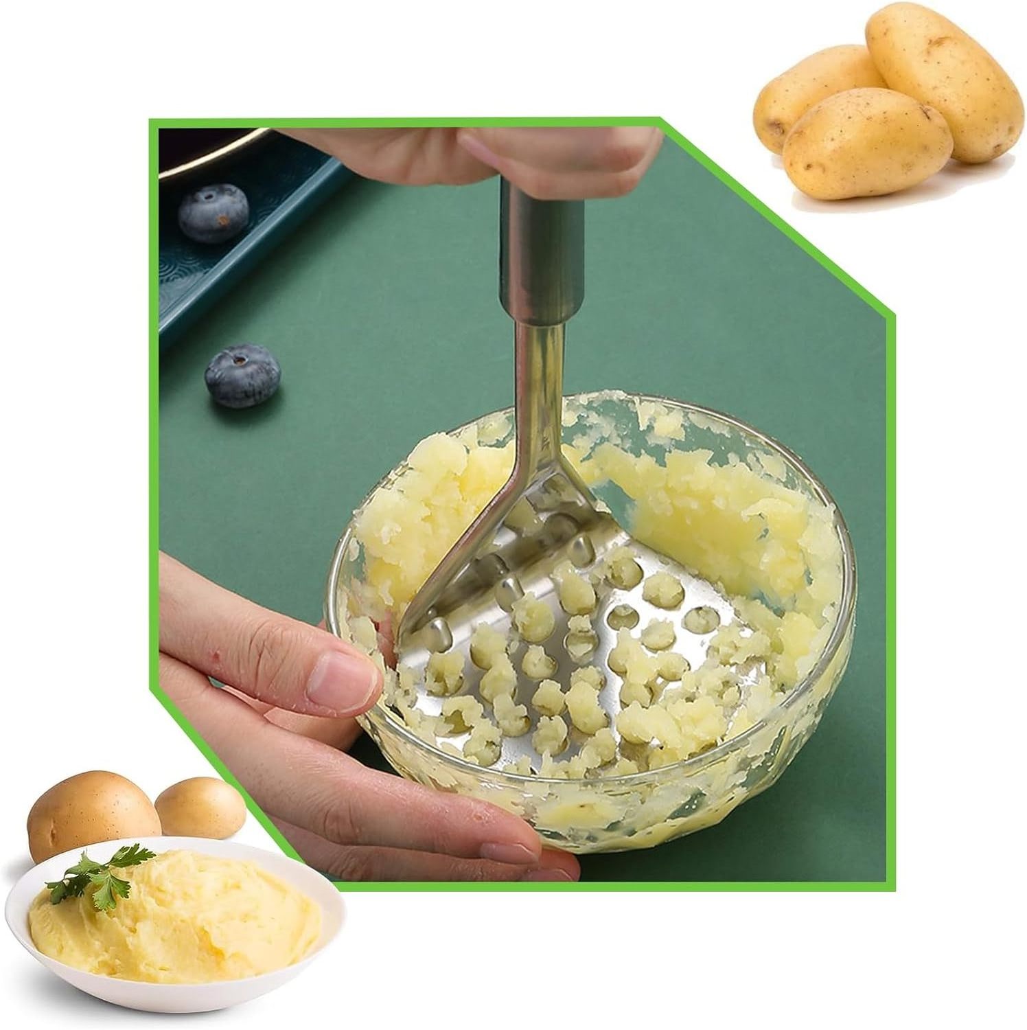 Wholesale Stainless Steel Mashed Potatoes Masher Home Mashers Baby Complementary Food Pressure Mashed Potatoes Kitchen Tools