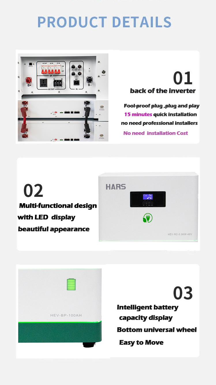 HARS   48V 5KW Off Grid Solar System Complete Solar System off grid solar power system