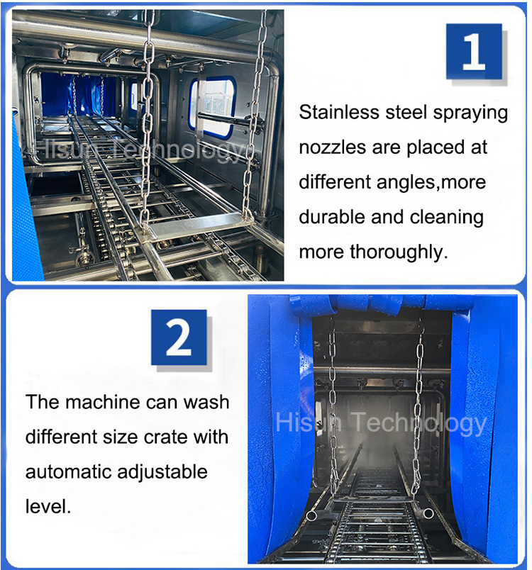 Commercial baking tray crate basket bin washer cleaning washing machine