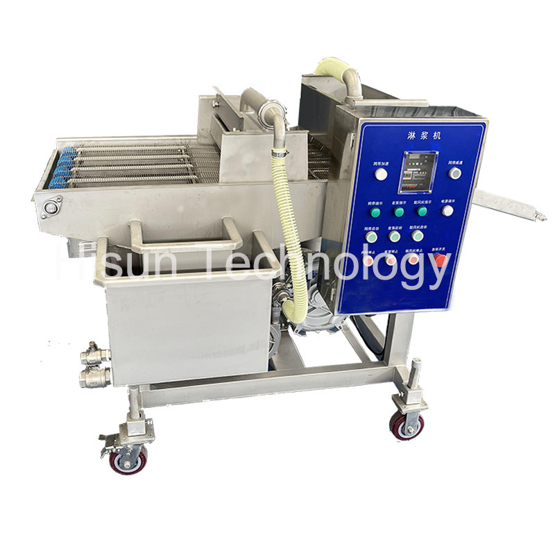 Automatic Bread Crumb Coating Tempura Battering Machine Fried Chicken Breading Machine Fish Chicken Breading Machine