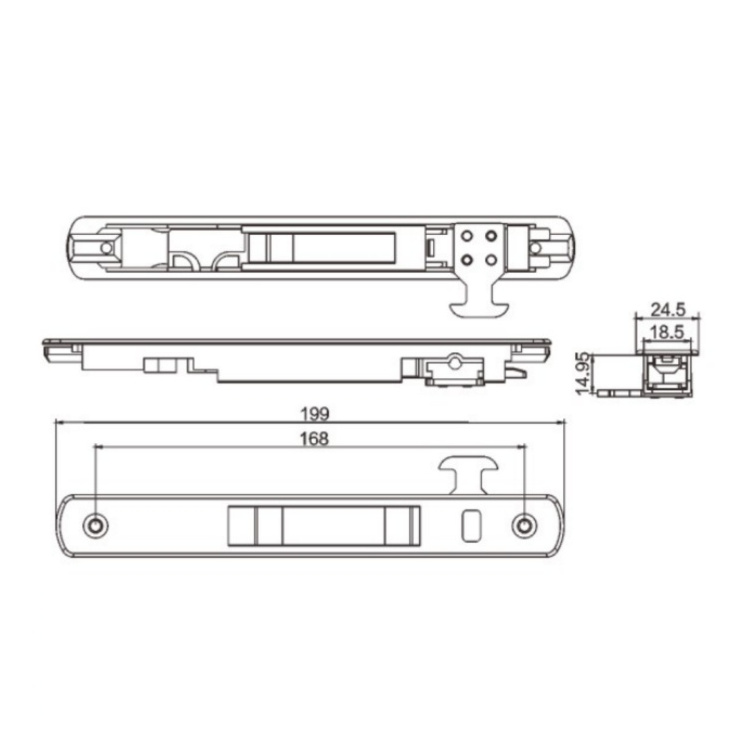 Hitstay factory Zinc alloy sliding door and window latch lock for aluminium profile lock handles