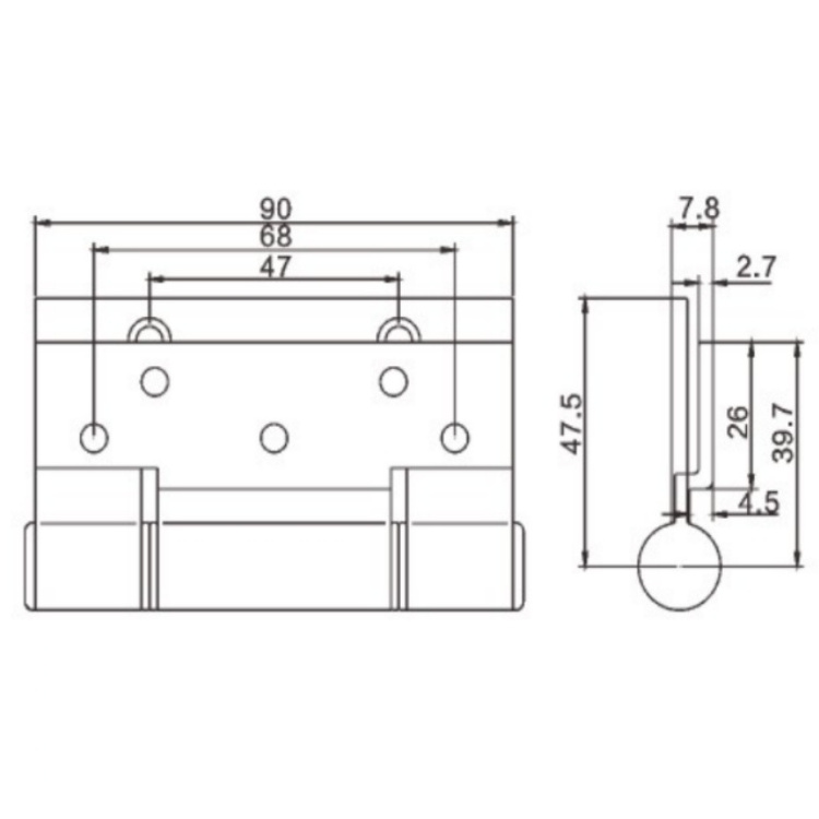 Hitstay factory Support Samples High Quality Aluminum Door Hinge Window Hinge Heavy Metal Door and Window Hinge