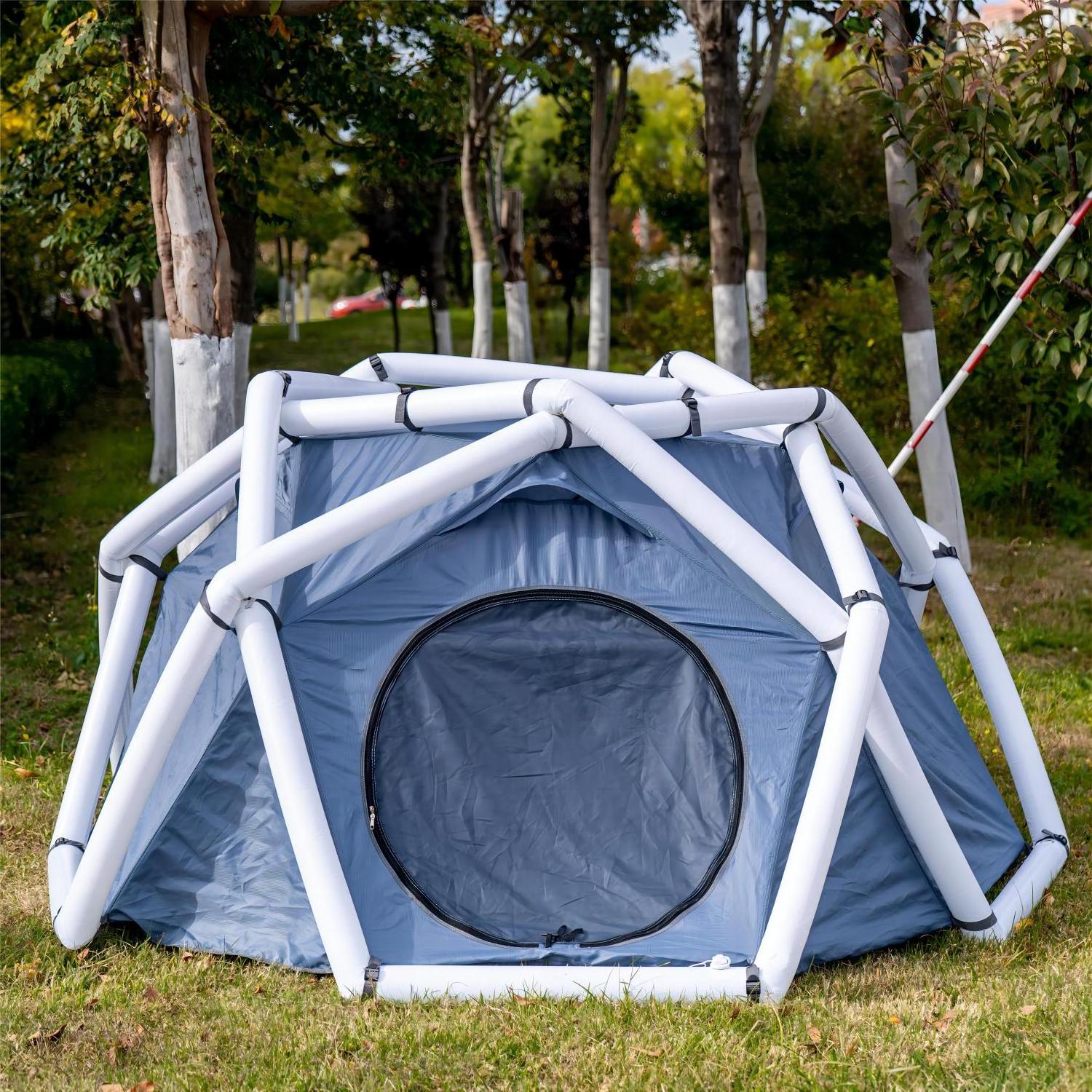 China Supplier BSCI / CE OEM  Wholesale Custom 12 person camping tent with Pump inflatable TENT FOR SALE Oxford Fabric Air Tent