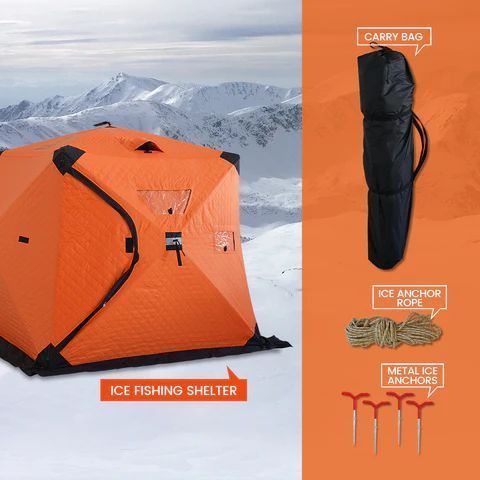 BSCI Factory OEM Wholesale Custom CE hexagonal winter ice fishing tent 2/3/4 person China ice fishing tent Eskimo