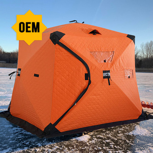 BSCI Factory OEM Wholesale Custom CE hexagonal winter ice fishing tent 2/3/4 person China ice fishing tent Eskimo