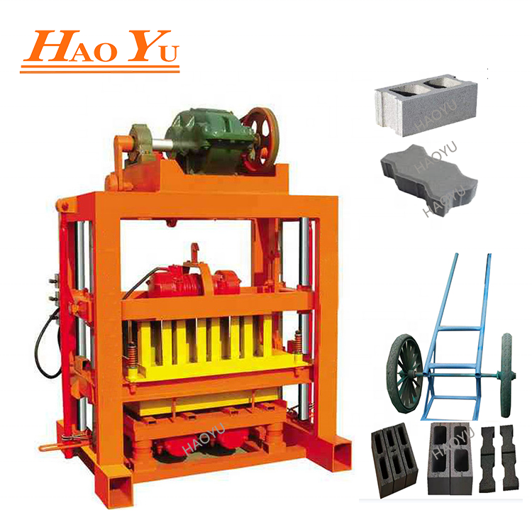 Qt4-40 Automatic Manual Small Concrete interlock Blocks Mold Machine multi function brick block making machine Bloquera