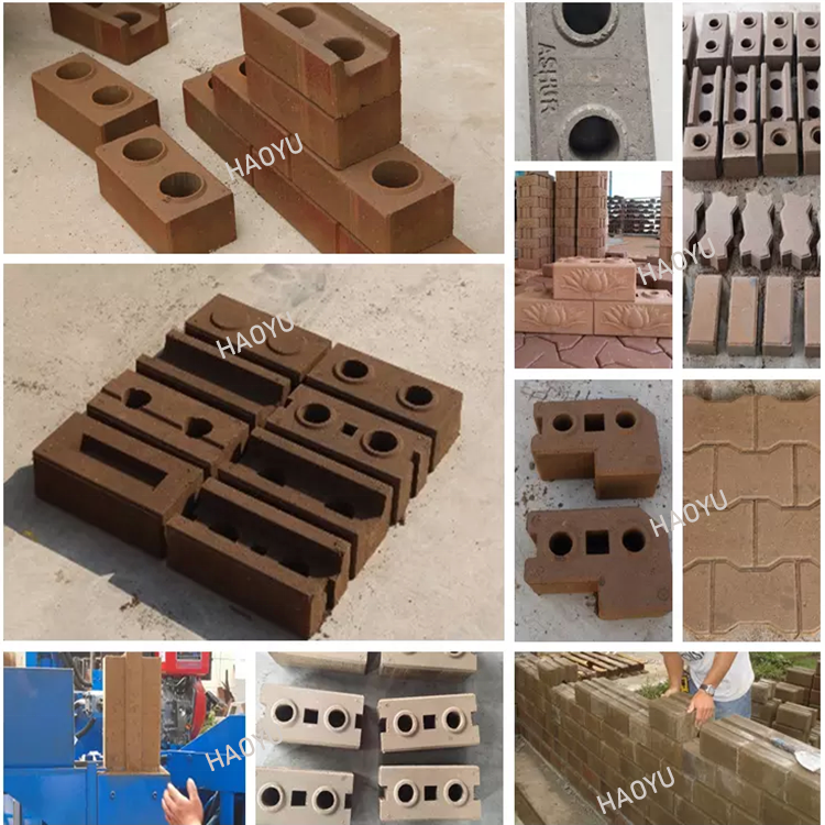 manual interlocking clay earth brick hydraulic brick making press