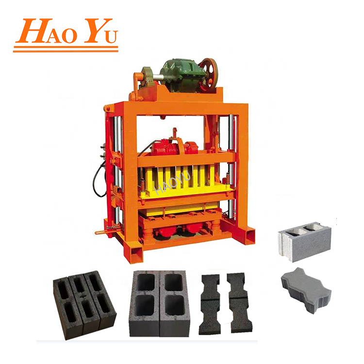 Qt4-40 Automatic Manual Small Concrete interlock Blocks Mold Machine multi function brick block making machine Bloquera