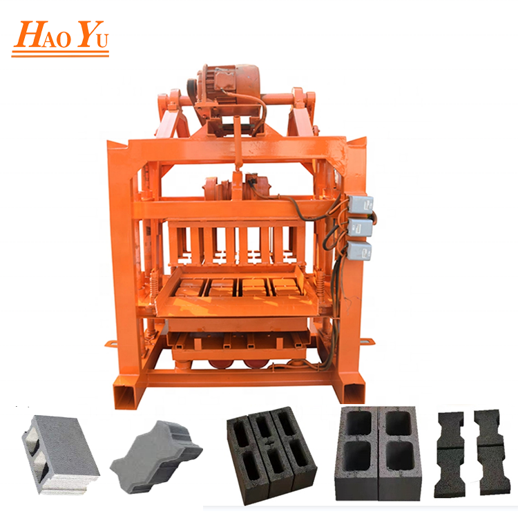 Qt4-40 Automatic Manual Small Concrete interlock Blocks Mold Machine multi function brick block making machine Bloquera