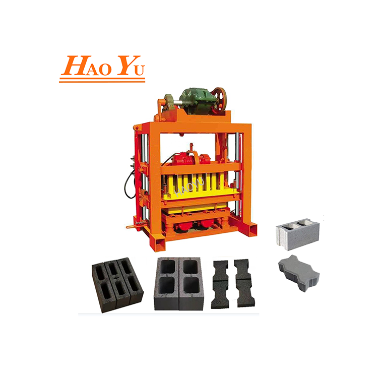 Qt4-40 Automatic Manual Small Concrete interlock Blocks Mold Machine multi function brick block making machine Bloquera