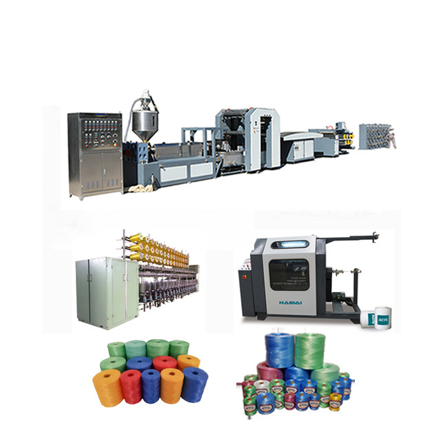 2022 new style PP Polypropylene Plastic Raffia yarn splitfilm baler twine rope making machine pp twine rope extruder machine